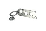 BRISA VW Collection - Volkswagen Metal Keychain Keyring Keychain Accessory Keyholder in GTI Design (Lettering Silver)