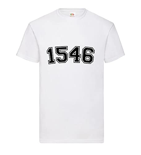 T-shirt homme blanc grande taille XXXL coton col rond confortable vêtement 1546