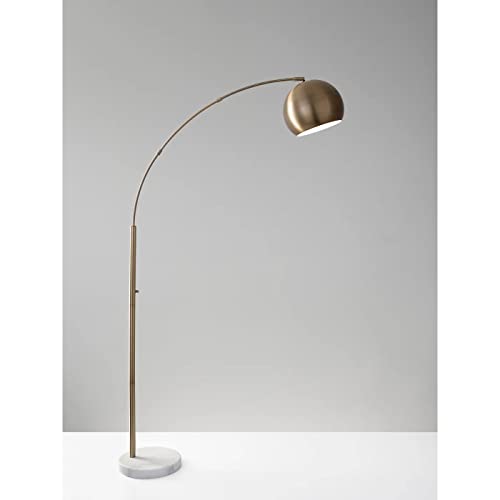 Adesso 5170-21 Astoria Arc Lamp, 78 in, 100W Incandescent/26W CFL, Antique Brass Finish, 1 Floor Lamp - Thumbnail 3