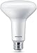 PHILIPS LED 65W BR30 4-Pack Ultra Definition (2200K) 650 Lumen (7.5W = 65W) Dimmable Frosted Flicker-Free Light Bulbs