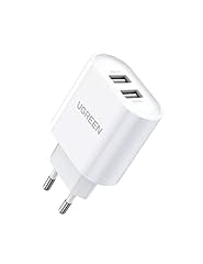 UGREEN 17W Caricatore USB Doppio da Muro 3.4A, Caricabatterie Compatibile con Kindle e-Reader, iPhone 14/13/12/11/X, Galaxy S23/S22/S21/20/A52s, Google Pixel 7Pro/7/6A/5, ecc