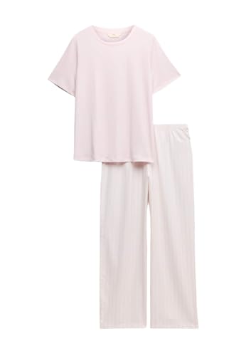 Miniatura 5 de Marks & Spencer Pantalones de Pijama de Algodón Puro Tejido para Mujer, Cintura Elástica, Acabado Afelpado