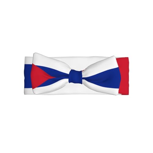 Cuban flag Prints Baby Bow Headband Super Stretchy Soft Bows Hair Accessories for Newborn Infants Toddlers Kids Girls