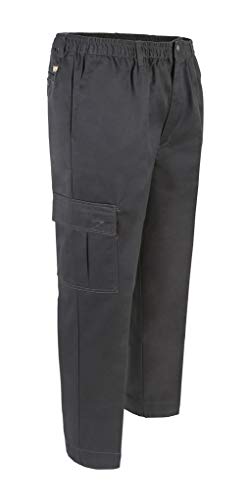 AKA Wrinkle Free Full Elastic Waist Pants for Men - Adjustable Twill Pants for Men with Multiple Convenient Pockets - Mens Casual Pants with Dual Hem for All-Day Comfort Brown Large
