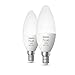 Philips Hue Bombilla Inteligente Vela LED E14, 52 W, con Bluetooth, Luz...