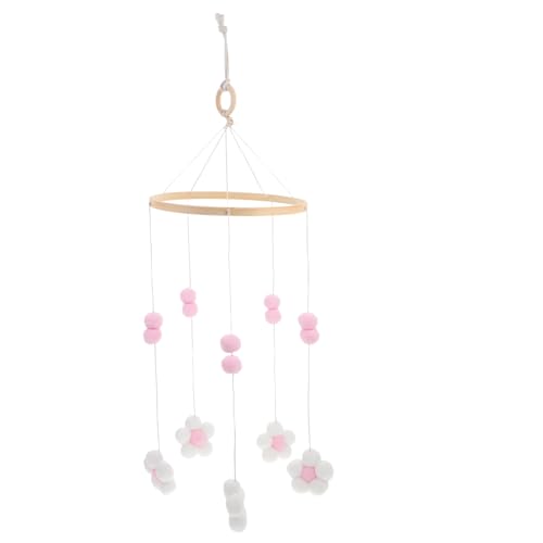 ERINGOGO Decoración De Campanas De Viento Cuna Bebés Vivero Móvil Para Moisés Decoración Colgante Para Cama De Bebé Estética De La Decoración Del Dormitorio Rosa Arbol De Loto