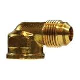 MIDLAND INDUSTRIES 10326 90-deg Elbow, 1/2-in Male Flared x 3/4-in FNPTF, Brass