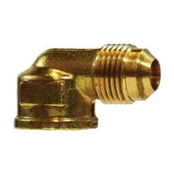 MIDLAND INDUSTRIES 10326 90-deg Elbow, 1/2-in Male Flared x 3/4-in FNPTF, Brass