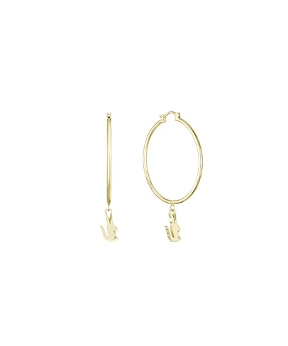 Lacoste Créoles Pour Homme et Femme Collection CROCODILE en Or Jaune avec un Charm en forme de Crocodile - 2040376