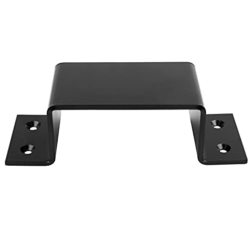 heneng 4 Pcs Black Closed Bar Holder for Door Barricade, Fit Standard 2x4 Lumber, 5/32