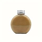 SUBLXPoten Botella de Zumo 10 Vasos de plástico Transparente con Forma Bola for Zumo, Bebidas, Leche, té, Tapa Aluminio en Espiral