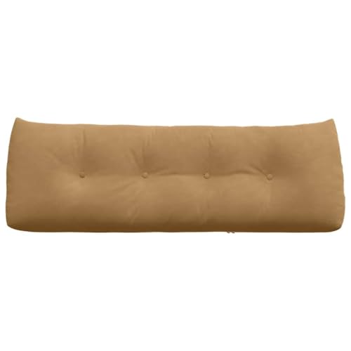 Coussin de dossier contre mal de dos velours marron 140 cm