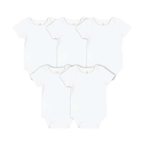 bistyle Babybodys Unisex | Kurzärmelige Strampelanzüge aus Bio-Baumwolle für Jungen und Mädchen Neugeborene 5er-Pack Baby
