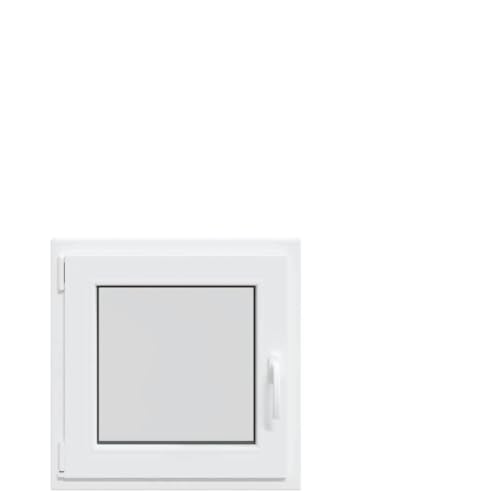 vidaXL RISOR Tilt and Turn PVC Egress Window 50x50 cm - Thermal Insulated White Frame for Basement and Garden Shed