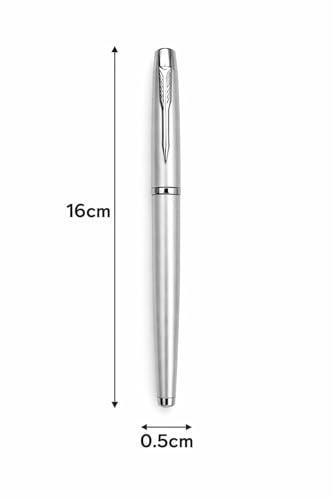 Image of Personalized Name Engraved Ball Pen | Stainless Steel Premium Black Pen | Custom Name Pen for Gift,Corporate Gift | Smooth Writing Refillable Ballpoint Pen for Men Women (Silver [Blue Ink])