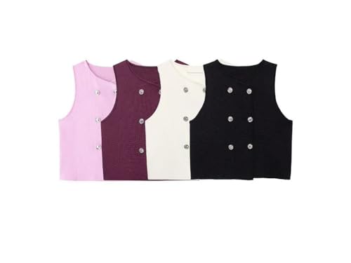 Women's Flat Knit Vest - Autumn Casual | Weave Sleeveless2