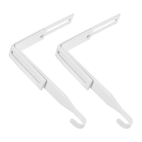 Homoyoyo 2 Ganchos Metálicos Ajustables para Colgar Puerta Colgador Blanco para Armario Soporte Resistente sin Daños Perchero Práctico para Ropa Bolsos y Accesorios Organizador