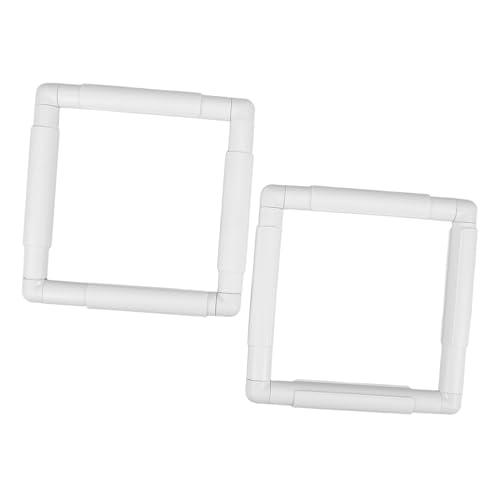 Cadre de broderie carré plastique AKOOSY pour fixer la toile facilement sans abîmer le tissu