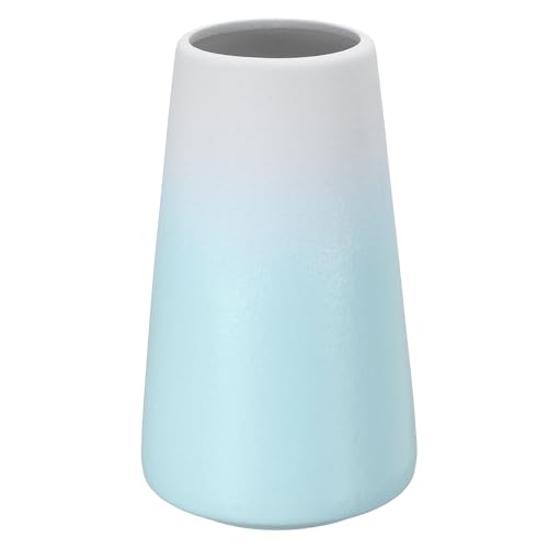 PATIKIL Flower Vase, Ceramic Vases for Flowers Minimalist Floral Vase Table Centerpieces for Fireplace Living Room Decor Gradient Blue