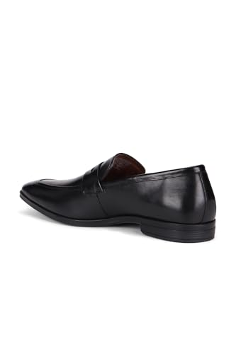 Image of Louis Philippe Men Premium Leather Breathable Lining Material Anti Slip with Heel TPR Sole Formal Slip-on Shoes