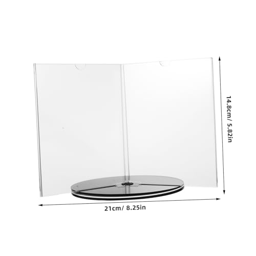 Support publicitaire polyvalent et présentoir de menu rotatif acrylique transparent multi faces