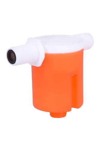 WINMAX 1/2 Inch Automatic Water Level Control Valve | Float Valve (Made in India) | Outside Type Top Inlet | Used for Water Tank, Solar Tank & Aquarium | Durable Plastic Construction (Orange)