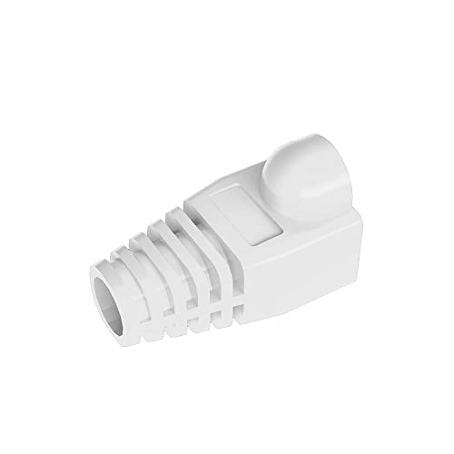 Capuchón conector RJ45 Cat6 Cat5 cable de red cap para protección de terminales blanco