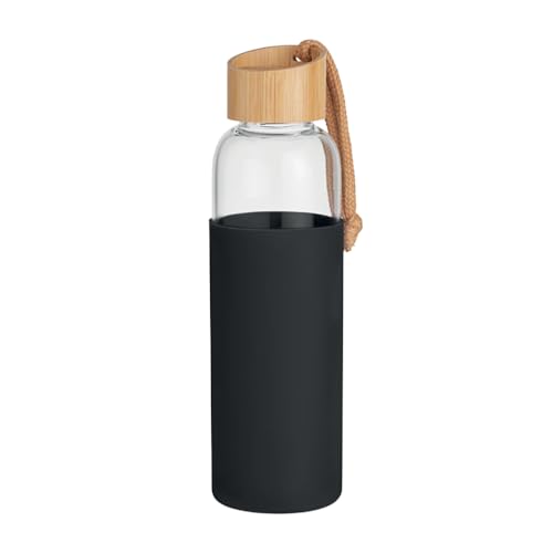 Botella de vidrio negra 16.9 onzas miniatura 2