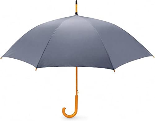 Parapluie canne en bois chic gris noir taille M de qualité supérieure