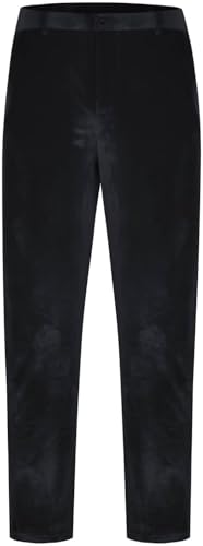 Dress Pants for Men Velvet Classic-Fit Expandable-Waist Flat-Front Suit Pants2