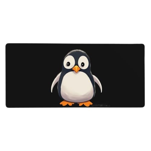 Grand tapis de souris de jeu pingouin 90x40 cm avec base caoutchouc antidérapante