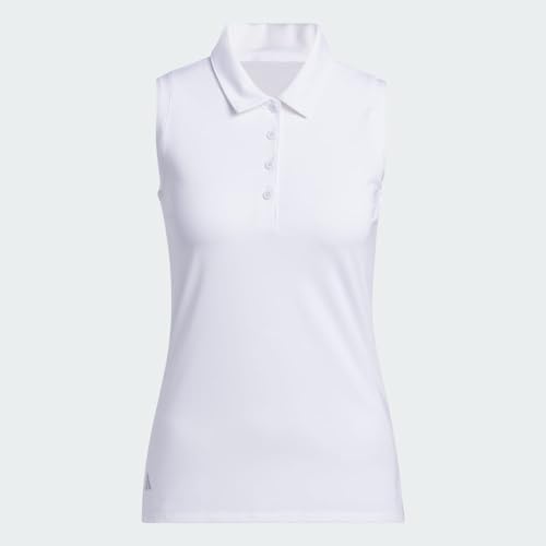 Adidas Women's Ultimate365 Solid Sleeveless Polo Shirt, White, XX-Large by adidas - Image 6