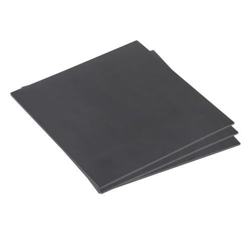 Image of Expanded PVC Plastic Sheet 7 /64 inch Thick, 10 inchx10 inch Lightweight Rigid Foam Sheet, [for Crafts Signage Displays Digital Screen Printing] - Black / 3 Pcs