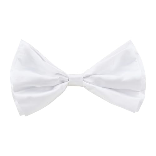 Nœud en satin amovible blanc accessoire de mariage haut de gamme minimaliste 40cm