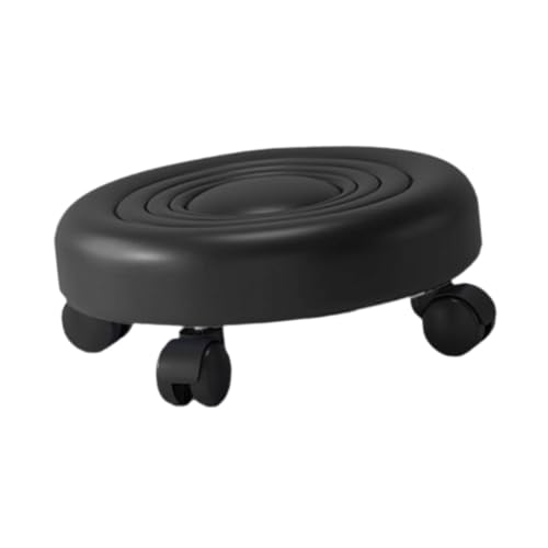 CYDZSRA Taburete bajo con Ruedas universales. Cómoda opción de Asiento con cojín Grueso para una Experiencia sin estrés. Asiento con Ruedas. Taburete bajo con reposapiés
