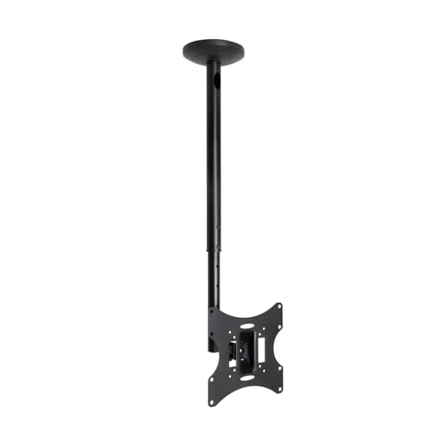 TOOQ LPCE2301TSLI-B - Soporte de Techo con Giro 180º para Pantallas de 23”-42”, Negro