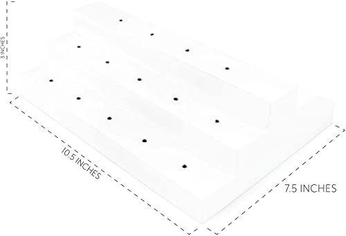 Darware Wooden Cake Pop Stand; Tiered Treat Holder (24-Hole, White) #TOP2