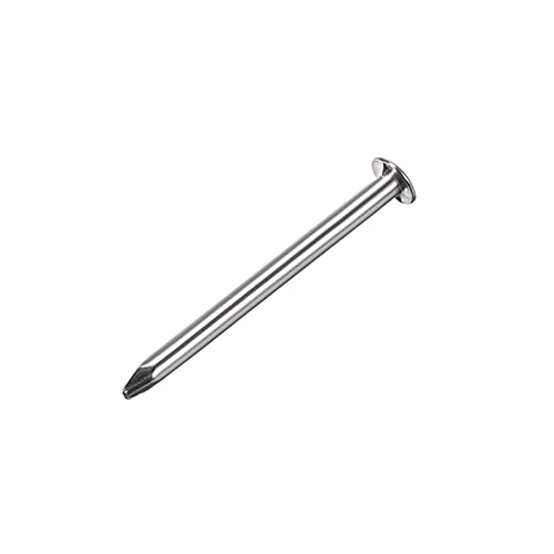 200 piezas de clavos pequeños de cabeza redonda de acero de 1.4x19 mm para joyería, caja de bisagra y muebles miniatura 1