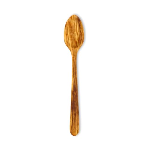 Cuchara extra de madera olivo para cocinar, fabricada artesanalmente en España utensilio de cocina (31.5 cm)