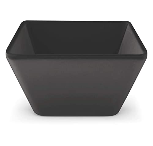 Image of Large Square Velocity Food Container Melamine Bowl / 4500 Ml (Black)