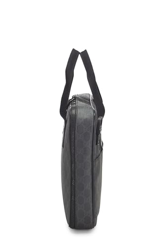 Pre-Loved Black GG Supreme Canvas Briefcase, Black3