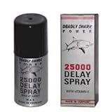 Deadly Shark 25000 Delay Spray for Men with Vitamin E -(And) The Punisher Pill More Time More Fun Plus Love Potion Pen
