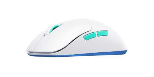M8 Wireless, Mouse da Gioco Ultraleggero Senza Fili, Ottimizzato per Gaming Competitivo, Wireless 2,4 GHz, Parte Anteriore Ultra Ribassata per una Maggiore Precisione, Ricaricabile, Bianco - Mouse gaming - Immagine 2