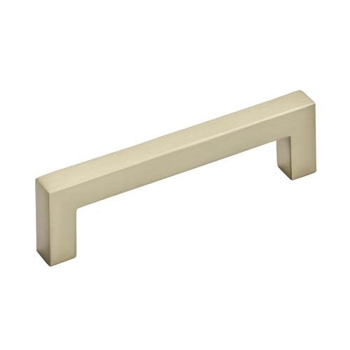 Image of Amerock Monument 3-3 /4 inch (96mm) Center-to-Center Golden Champagne Cabinet Pull - 10 Pack