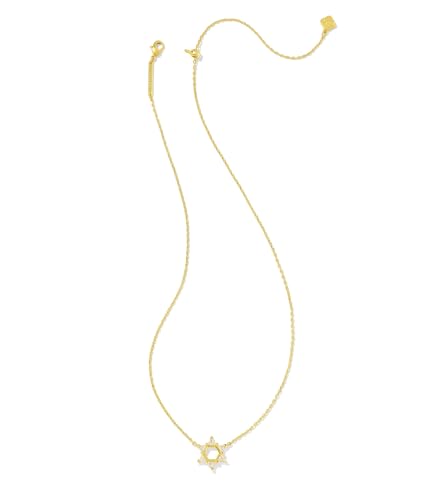 Kendra Scott, Womens, Star of David Crystal Short Pendant Necklace, Gold White Crystal, One Size2