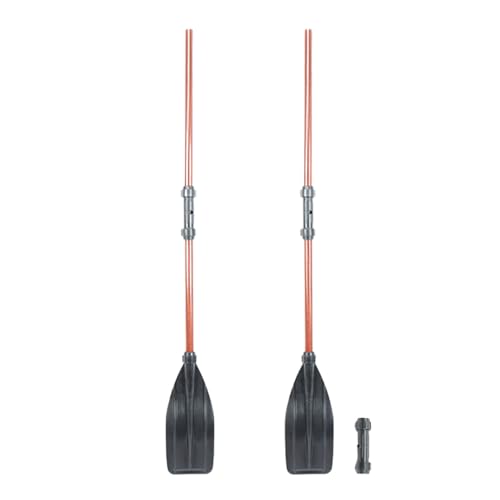 Juego de paletas de kayak desmontable: remos de botes de servicio pesado, paletas de kayak de eje de aluminio | Construcción de cuchillas de polipropileno reforzada, diseño liviano Durablle con especi