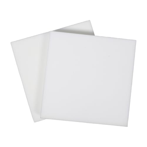 SEWACC Almohadillas para Cojines de Sofá de Esponja Cuadrada de Color Claro, Alta Densidad y Recortables, 2 Piezas para Asiento y Banco en Oficina y Proyectos DIY