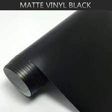 Image of Elton Black Matte Adhesive Decorative Vinyl Shelf Liner Decorative Self Adhesive Vinyl Sheet for Table top,Furniture, Almirah and Other DIY, Renovation Projects 24 X 144 Inches
