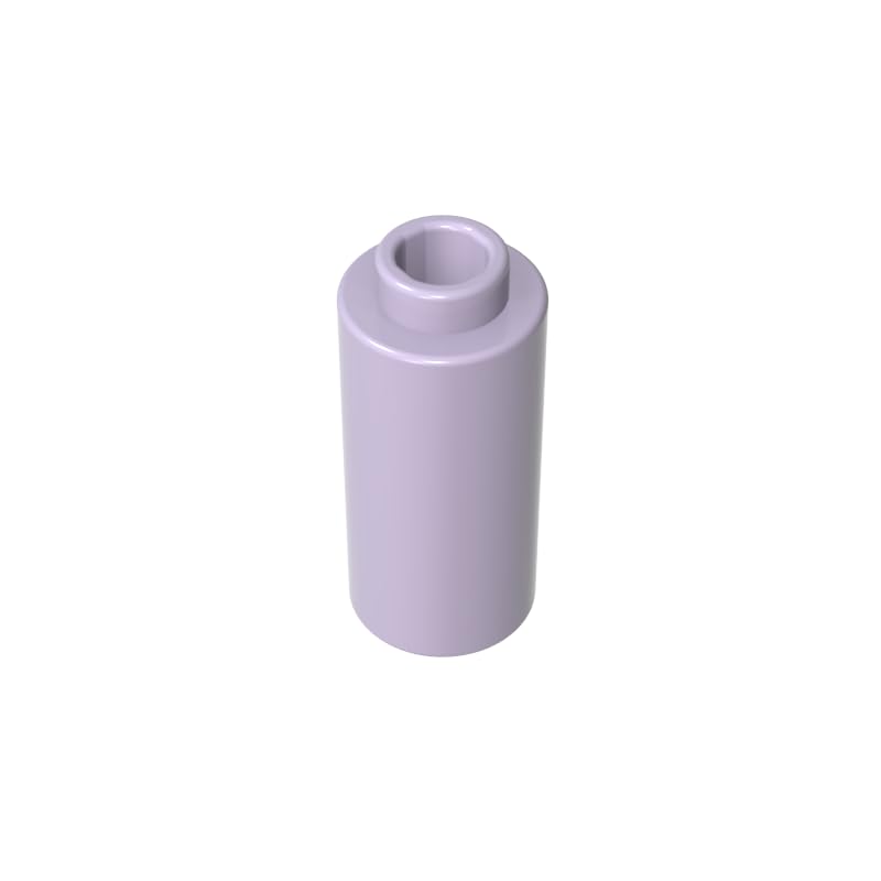 71075 Round Brick Brick Round 1x1x1 2/3 50 Pieces GDS-1574 Compatible with Lego Building Blocks Color:pink purple — image 1