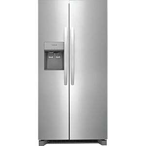 Frigidaire 33″ Side-by-Side Refrigerator with 22.2 cu. ft. Total Capacity, Air Filter, LED Interior Lighting, Ice Maker in Stainless Steel